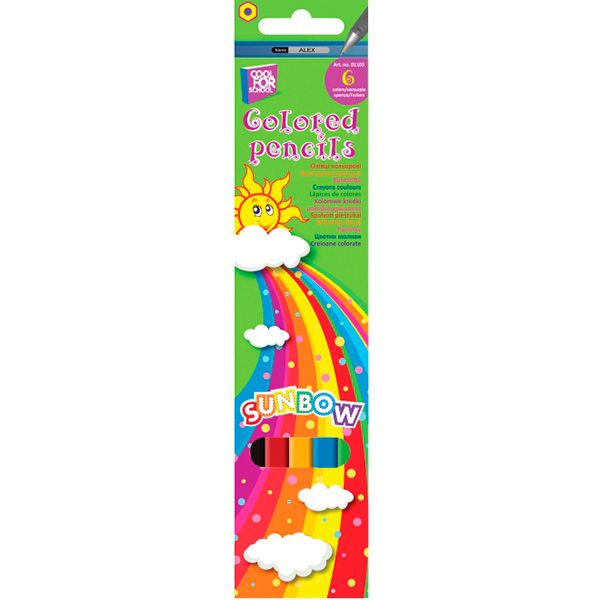 Олівці кольорові Sunbow CF01103 6 шт. Cool For School