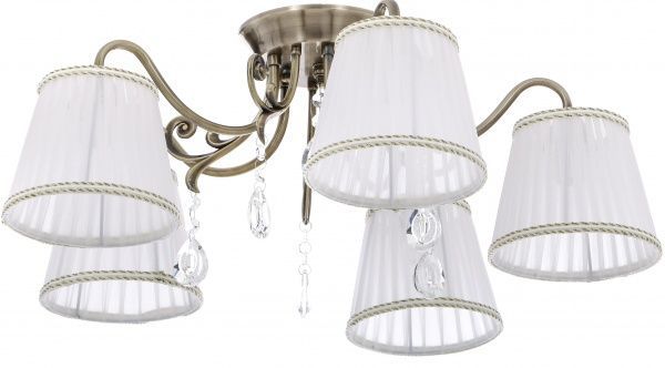 Люстра стельова Accento lighting Rialto 5xE14 антична латунь ALHu-HKC31605/5 