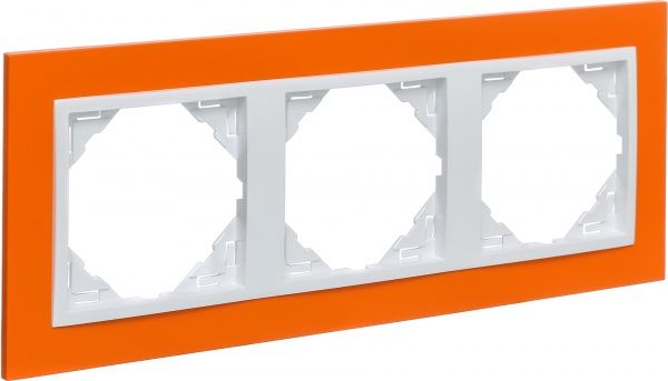 Рамка трехместная Efapel ANIMATO Logus универсальная оранжевый 90930 TJG