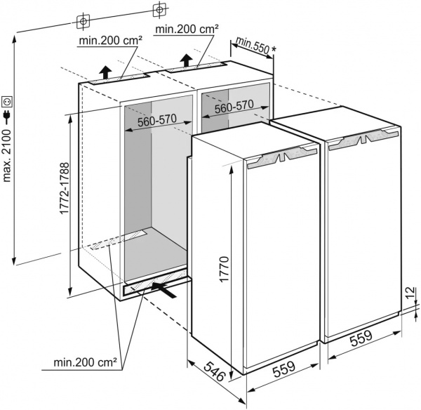 Встраиваемый холодильник Liebherr IXRF 5100 (SIFNf 5108+IRe 5100)
