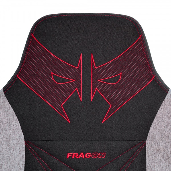 Крісло FRAGON Warrior чорний/сірий/червоний 