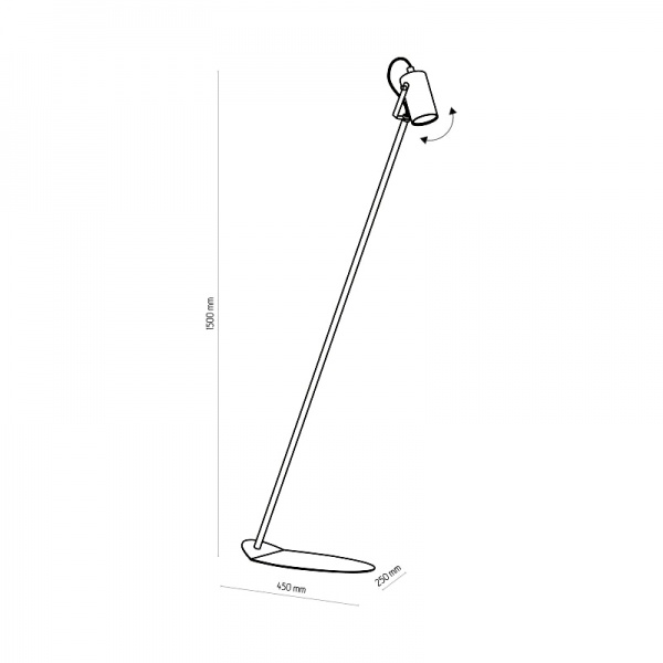 Торшер TK Lighting Davis GU10 черный 