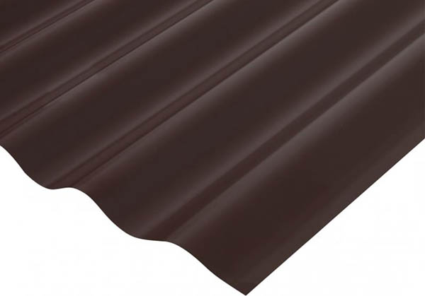 Металошифер PSM H-19R 0,35x1120x2000 мм RAL 8017 коричневий