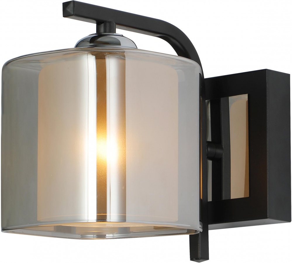 Светильник настенный Sensio Hercules 40 Вт E27 черный/дымчатый ALG-07552/1W