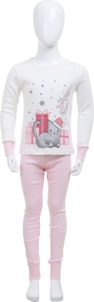 Пижама для девочек Фламинго р.134 молочныйрозовый 330-1006 