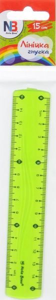 Линейка гибкая 15 см салатовая Nota Bene