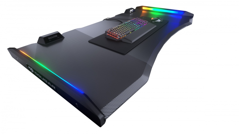 Стол компьютерный Cougar MARS USB 3,0/Audio хаб, RGB подсветка, регулировка высоты