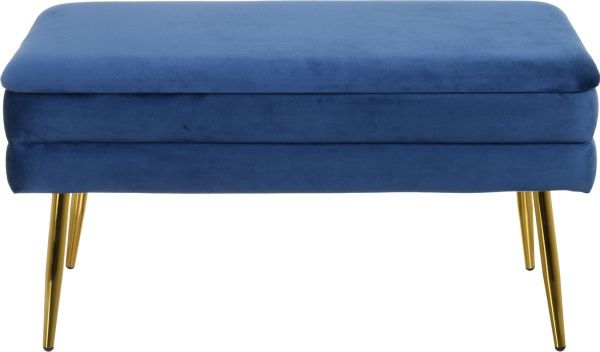 Скриня-пуф Pierre 79,5х37,5х42 см темно-лазуровий 