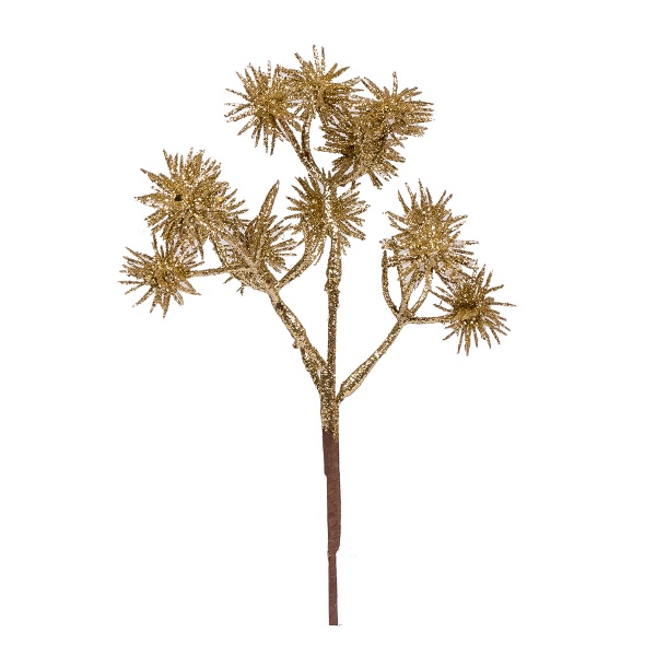 Гілочка декоративна YES! Fun Колючка золото глітер 21 см 973979 