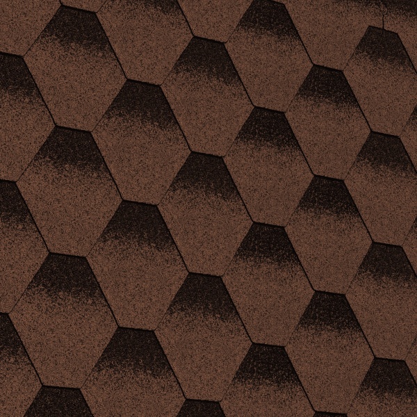 Битумная черепица MATIZOL® RESIDENCE сота коричневый оттененный 3 кв.