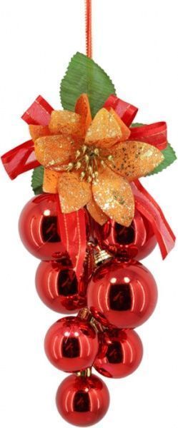 Композиция новогодняя Шары красные W30-6363-3