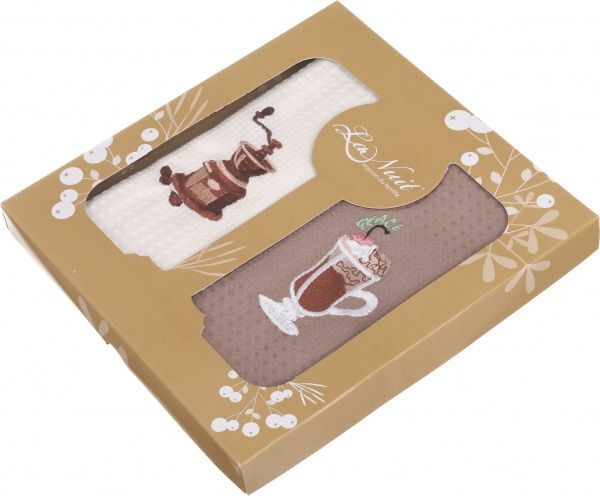 Набор полотенец кухонных 28x50 см La Nuit бежевый/белый 