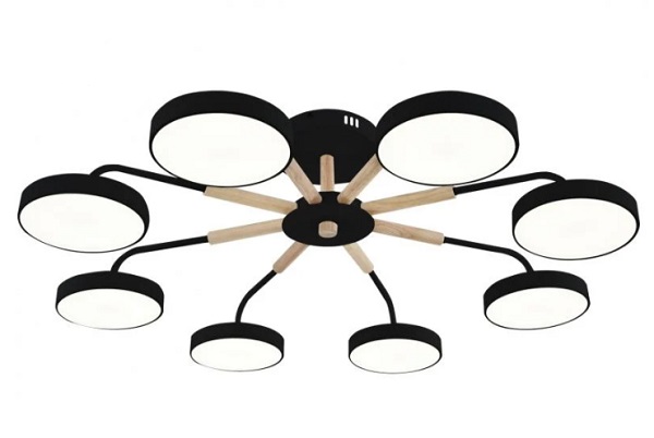 Люстра светодиодная Victoria Lighting з пультом 145 Вт черный Land/PL8 black