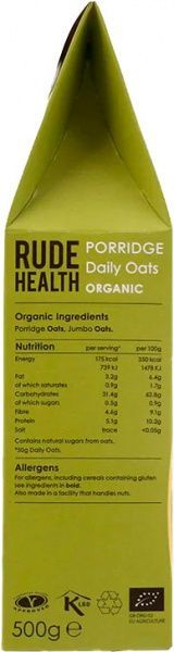 Каша вівсяна ТМ RUDE HEALTH FOODS швидкого приготування органіка (8000018852447) 