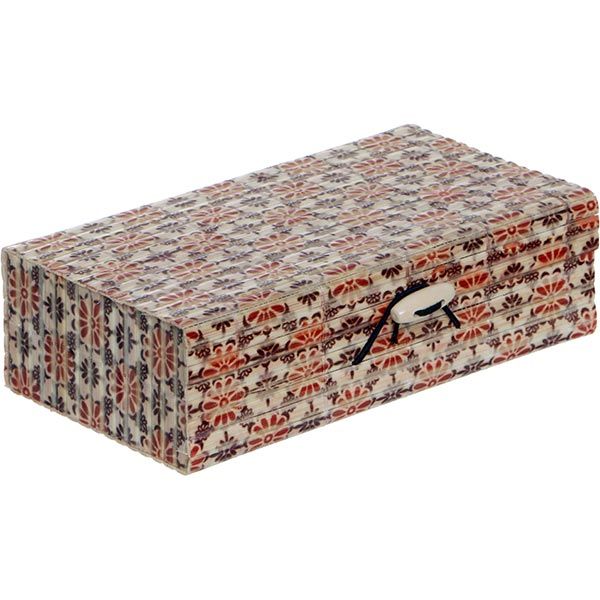 Сундук для украшений Орнамент бамбук 15x8.5 см