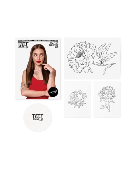 Тату временное TATTon.me Graphic Flowers set