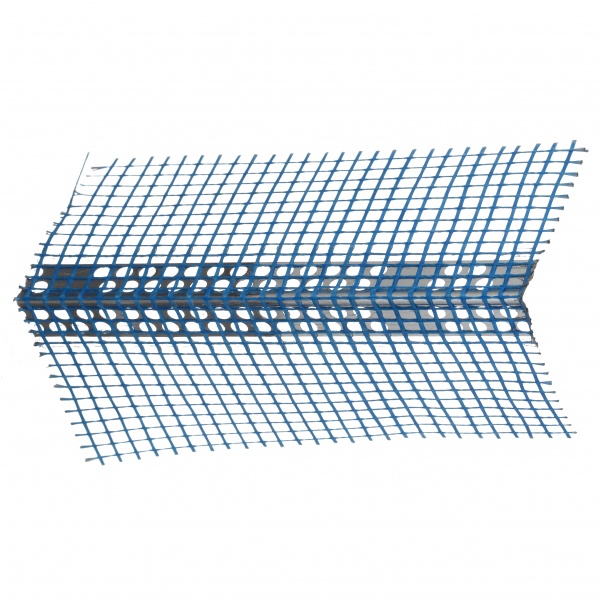 Уголок перфорированный алюминиевый ШТУКАТУР с сеткой 70х70 мм 2,5 м 