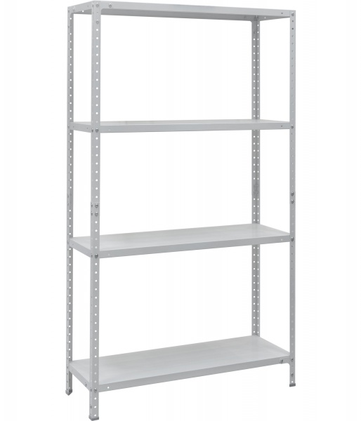 Стеллаж металлический окрашенный УХЛ-Маш светлый серый 1450x1000x400 мм полка 4 шт. краска 