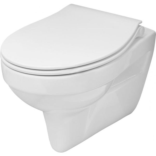 Унитаз подвесной Ego Smart New Rimless с сиденьем soft-close