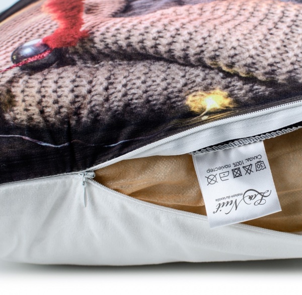 Подушка декоративна HAPPY CAT 45x45 см різнокольоровий La Nuit 