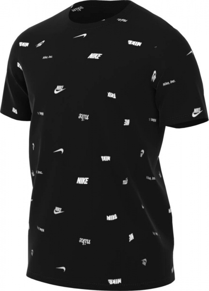 Футболка Nike M NSW TEE CLUB+ AOP FD1279-010 р.2XL чорний