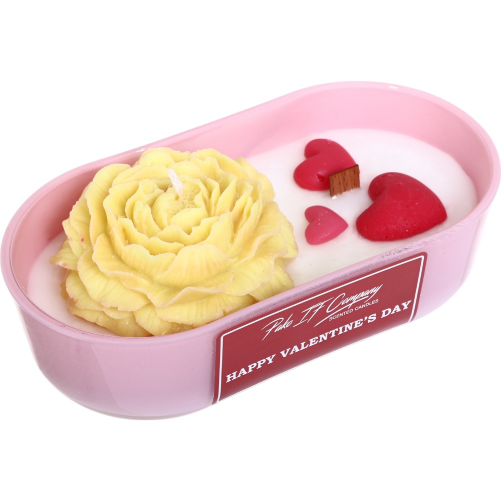 Свеча декоративная в стекле Пион 180х53 мм Pako-If