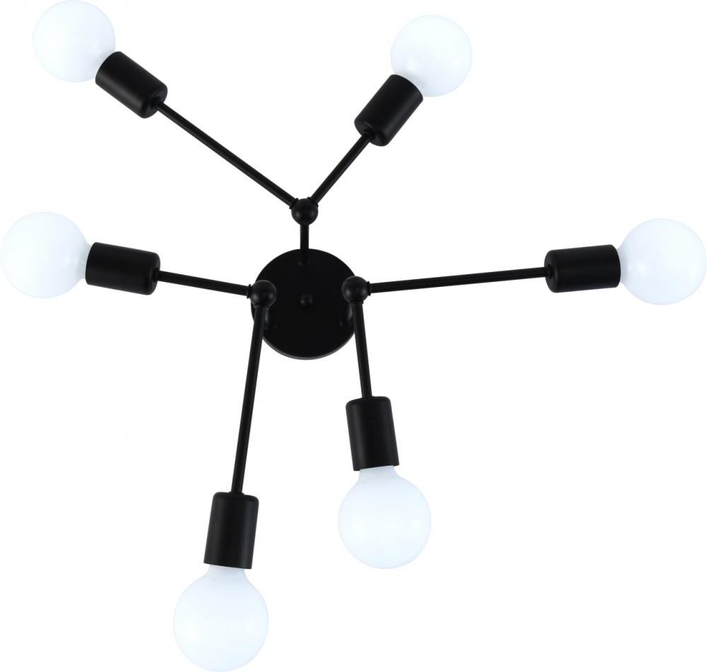 Люстра ELIOS 6x5 Вт E27 чорний DL1017