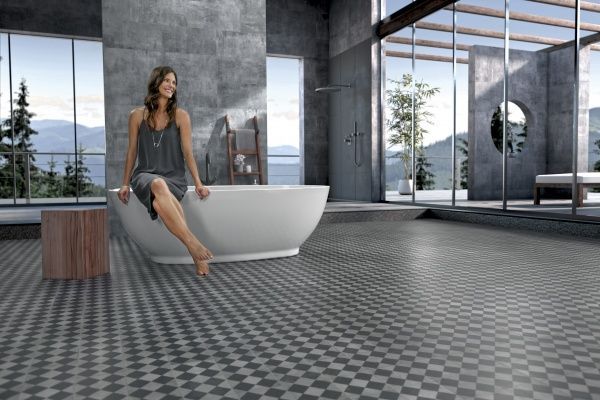 Підлогові панелі Classen Neo 2.0 Prime V4 Raute schwarz – East Side Foyer 42243 чорнийбілий 33/АС5 638x310x4,5 мм