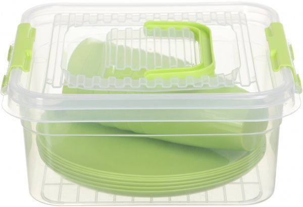 Набір для пікніка Joy 13 предметів зелений G-427/13 Gondol Plastic