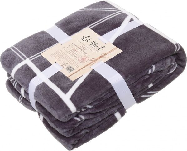 Плед Scalene Triangle 220x200 см сірий La Nuit 