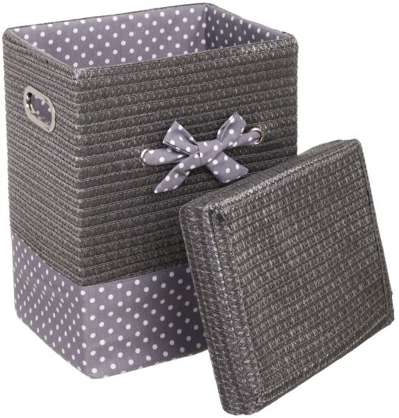 Корзина плетеная с текстилем 36x27x45 см DSA16-6AB-2