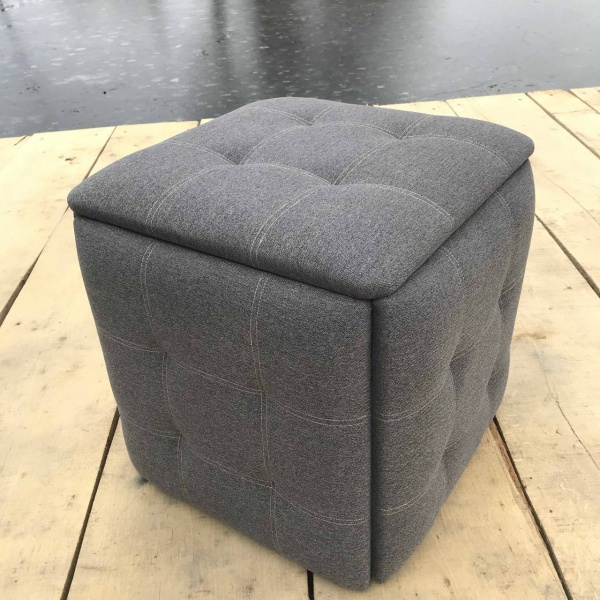 Пуф-трансформер 5 в 1 з рогожки сірий 