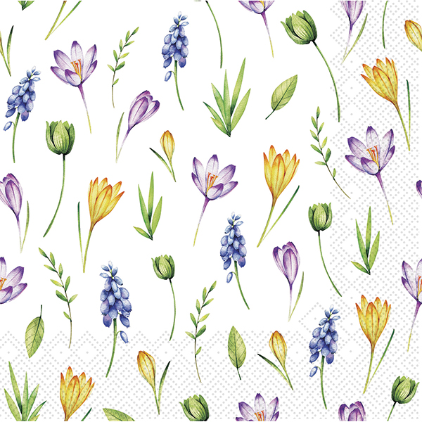 Салфетки столовые Silken Первые цветы 33х33 см 18 шт.