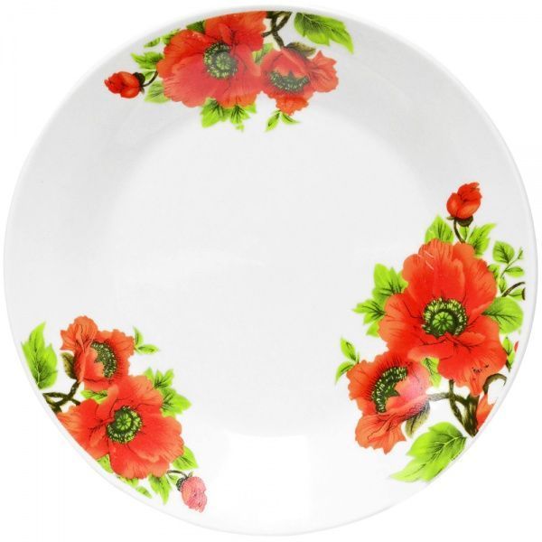 Тарілка десертна Маки 23 см 21-206-017 Оселя