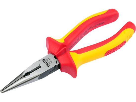 Щипці YATO L= 160 мм електромонтажні подовжені півкруглі прямі YT-21154