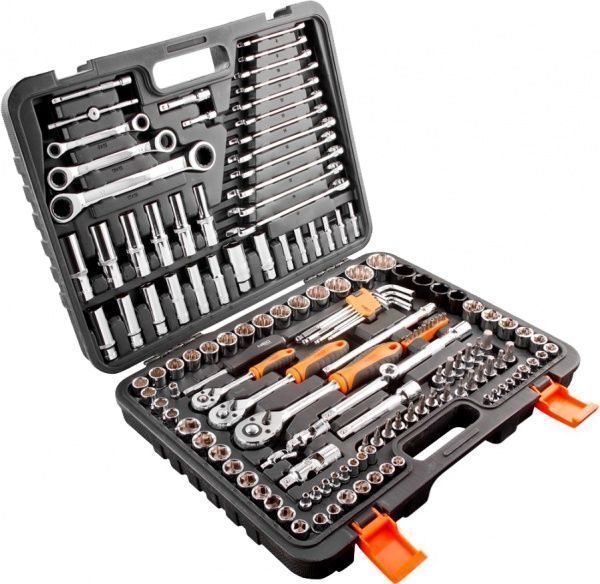 Набор ручного инструмента NEO головок торцевых и ключей 08-668 150 шт.