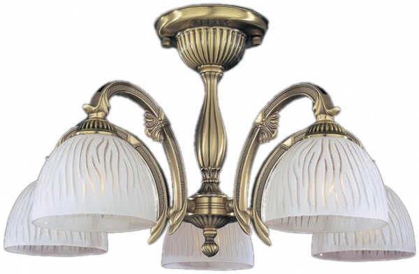 Люстра подвесная RECCAGNI ANGELO 5xE27 бронзовый 10016283 