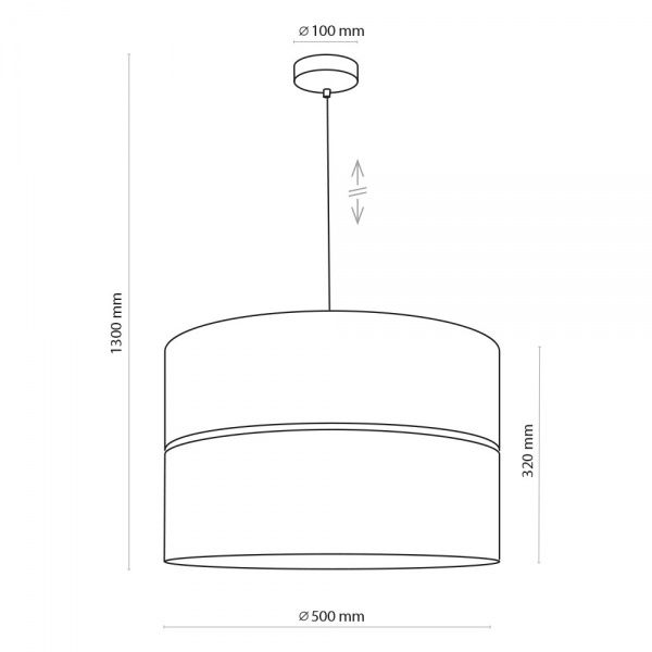 Підвіс TK Lighting Hilton 1x60 Вт E27 білий/срібло 4178 