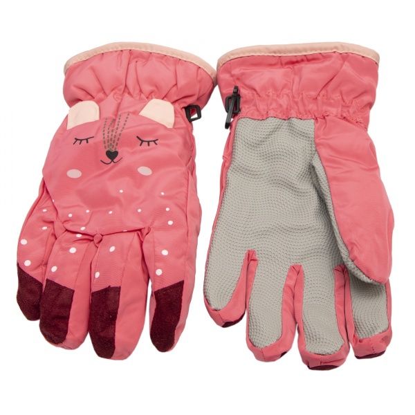 Варежки лыжные детские 22 см розовый 516963 