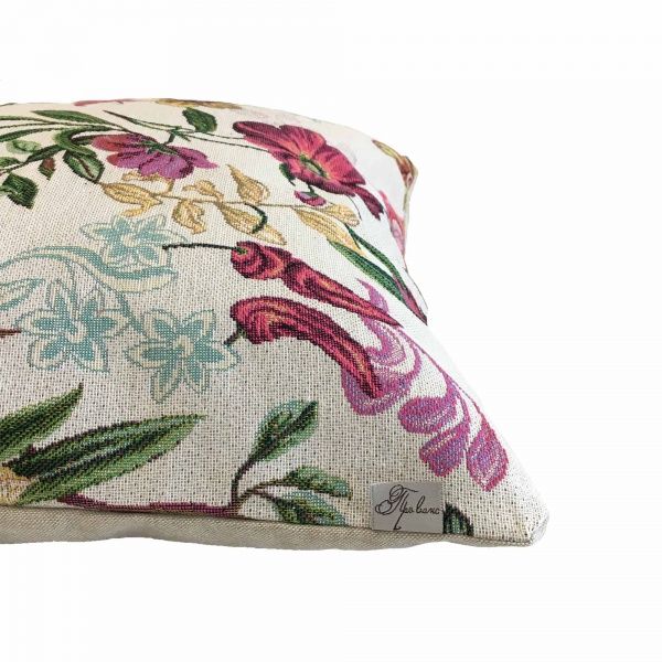 Подушка декоративна гобелен Квіткове поле 45x45 см Прованс 