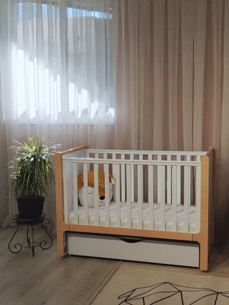 Кроватка детская Veres ЛД7 Ницца бело-буковый 07.3.1.36.15
