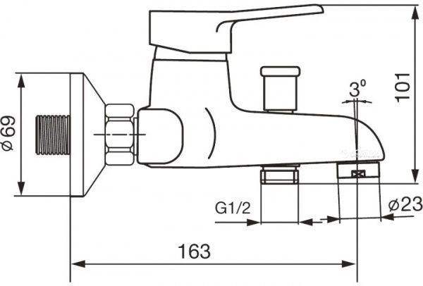 Смеситель для ванны Koller Pool Round RN0100