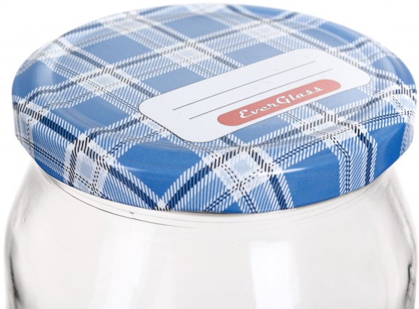 Банка для консервування ТО з металевою кришкою 82 мм 1 л Everglass