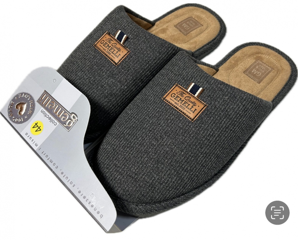 Капці домашні Gemelli Селім р.43 темно-сірий