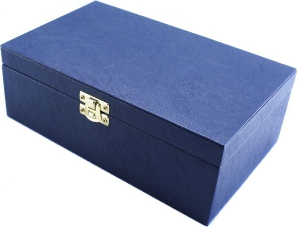 Скринька для прикрас дворівнева Апата синій/білий 220x136x75