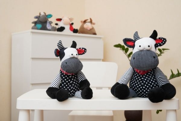 Мягкая игрушка Same Toy Корова/Бык (черно-белый) 24 см A1057/24