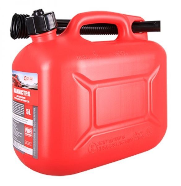 Канистра полиэтиленовая PROFI accessories красная с лейкой 125035k 5 л