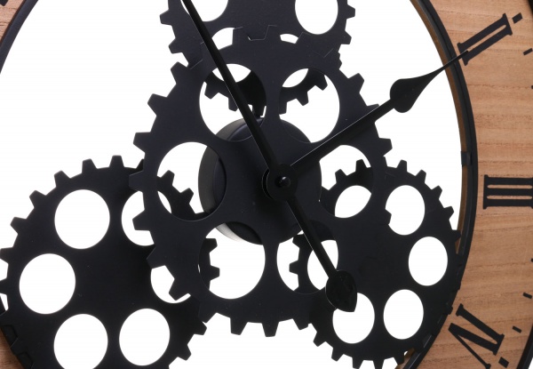 Годинник настінний Механізм 57 см коричневий