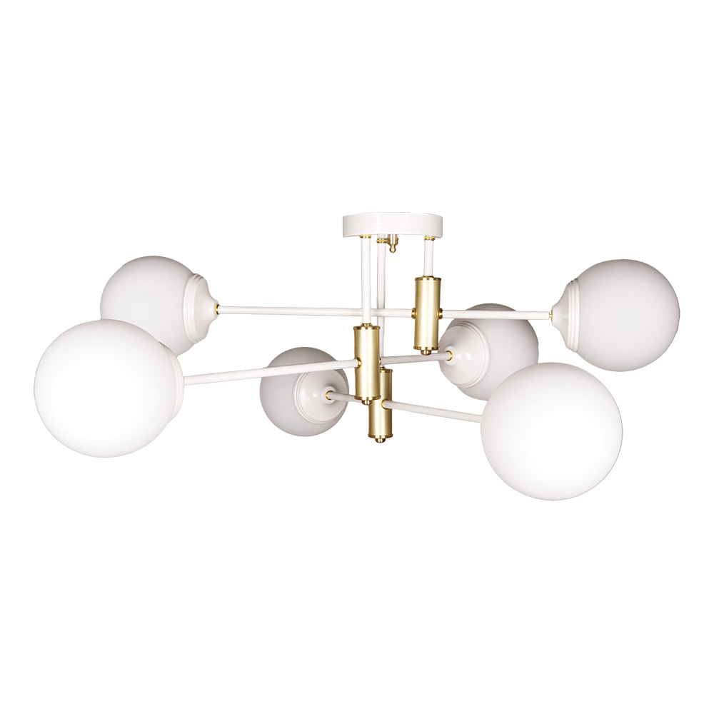 Люстра Фабрика Світла 6x40 Вт E14 бело-золотистый НСБ 127-6х40-161