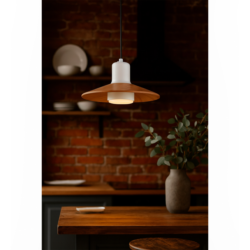 Світильник підвісний LIGHT SET KALUSH 1xGX53 білий/дерево